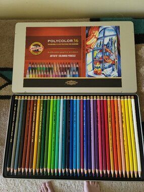 Koh I Noor Polycolor Colored Pencils 36 count lightly used